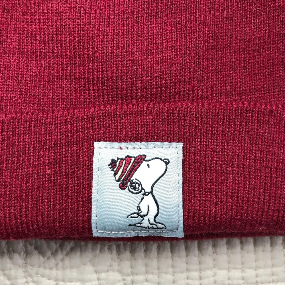 ZARA Peanuts Kid’s Red Beanie with Snoopy Patch Size 3T